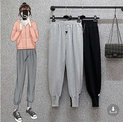 【大きいサイズL-4XL】【秋冬新作】ファッションパンツ?ブラック/グレー2色展開◆sertc-153227