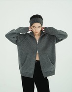 CLANE POCKET ZIP KNIT TOPS 2色展開