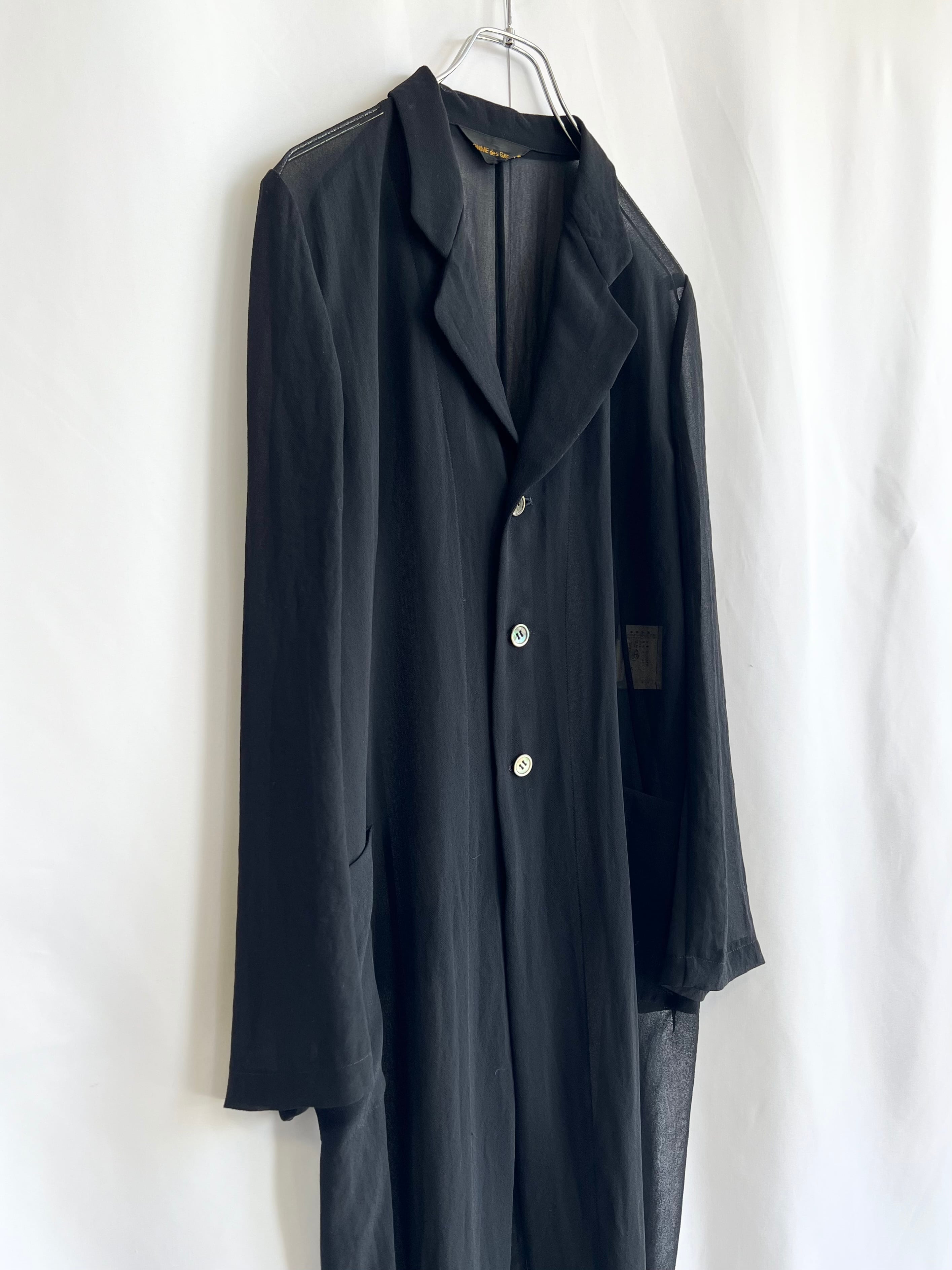 COMME des GARCONS】98s vintage sheer long length jacket | NODE