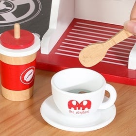 カフェ気分を楽しめる木製おままごとカウンターセット | LittleBean丨