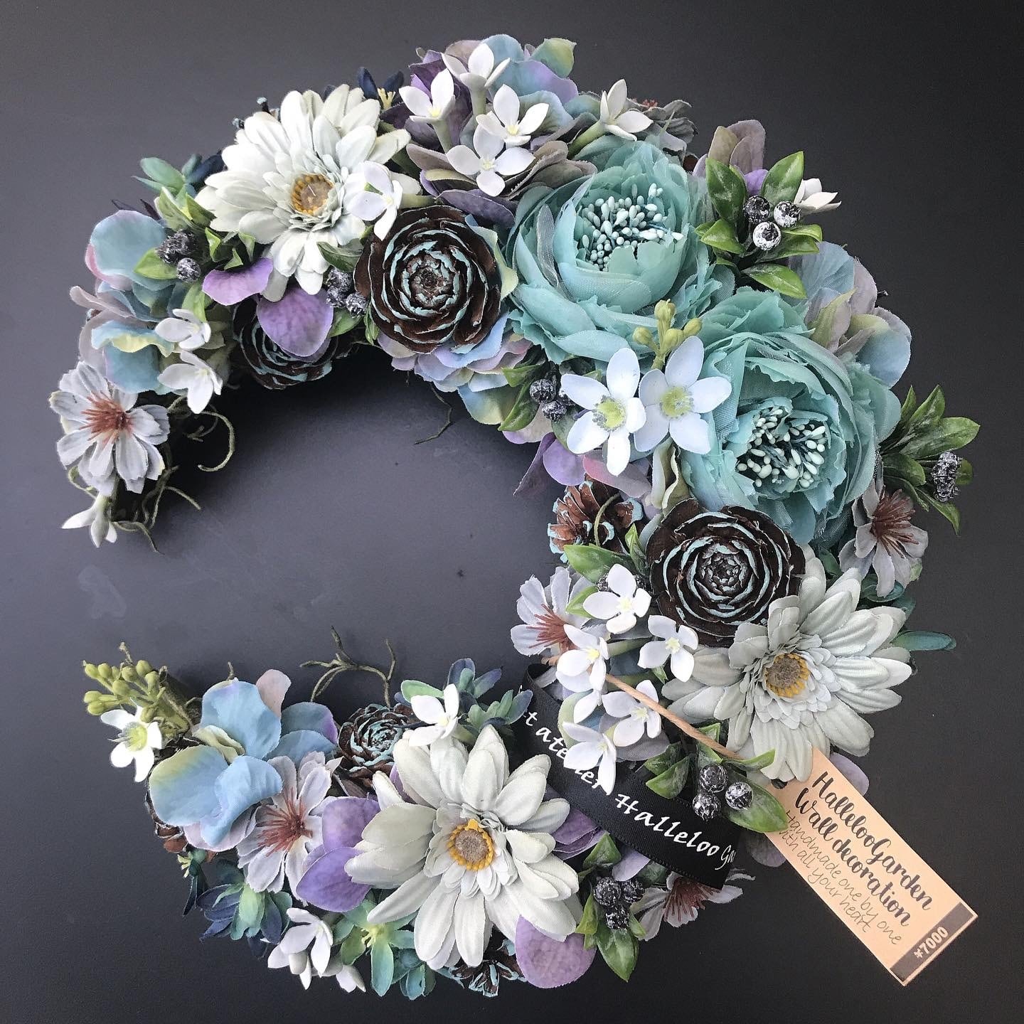 ドライフラワーリース ～Sea～ ハンドメイド・オーダー Miriam