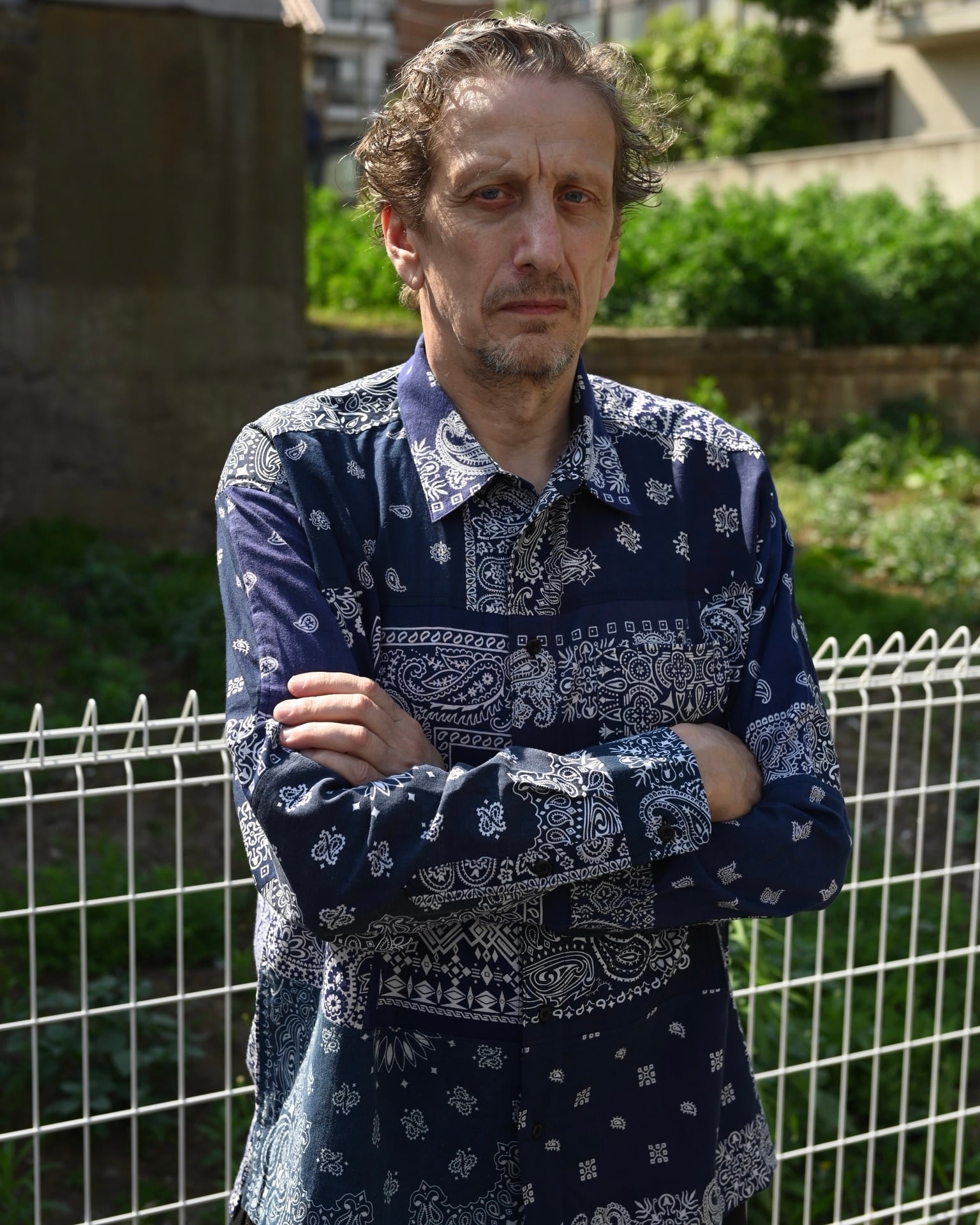 Bandana Shirt c/# NAVY | MIYAGIHIDETAKA