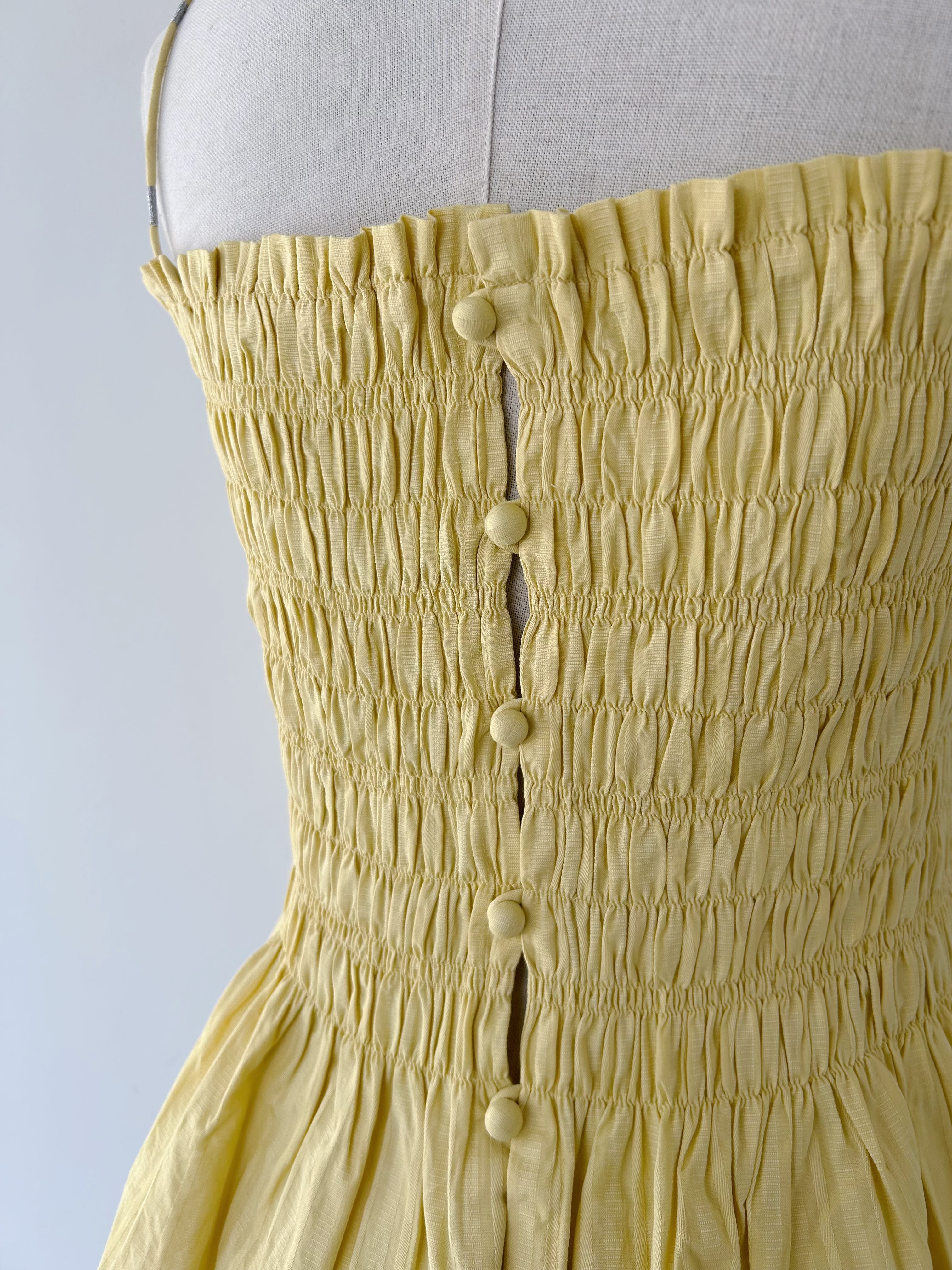 Sara Mallika Cotton Stripe Jaquard Shirring Top | KOKO