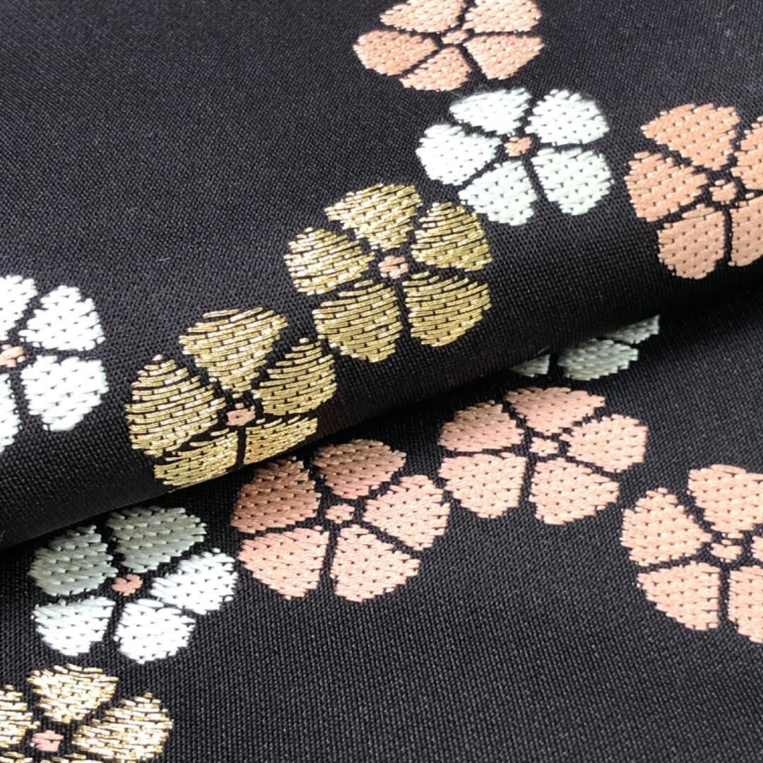 名古屋帯 西陣 川島織物 花の亀甲模様 金糸 黒鼠色 O-5457 名古屋帯 西陣 川島織物 花の亀甲模様 金糸 黒鼠色 O-5457 着物