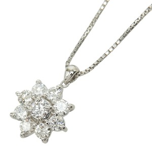 セイコー Pt900 プラチナ Pt850 プラチナ ダイヤモンド ダイヤ0.54ct 雪の結晶 スノーモチーフ ペンダント ネックレス レディース SEIKO 中古