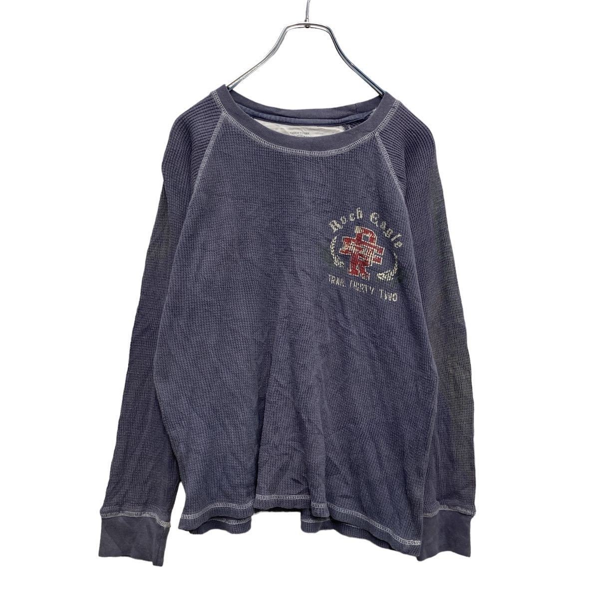 FADED GLORY 長袖 サーマル Tシャツ ユース L グレー レッド ホワイト 