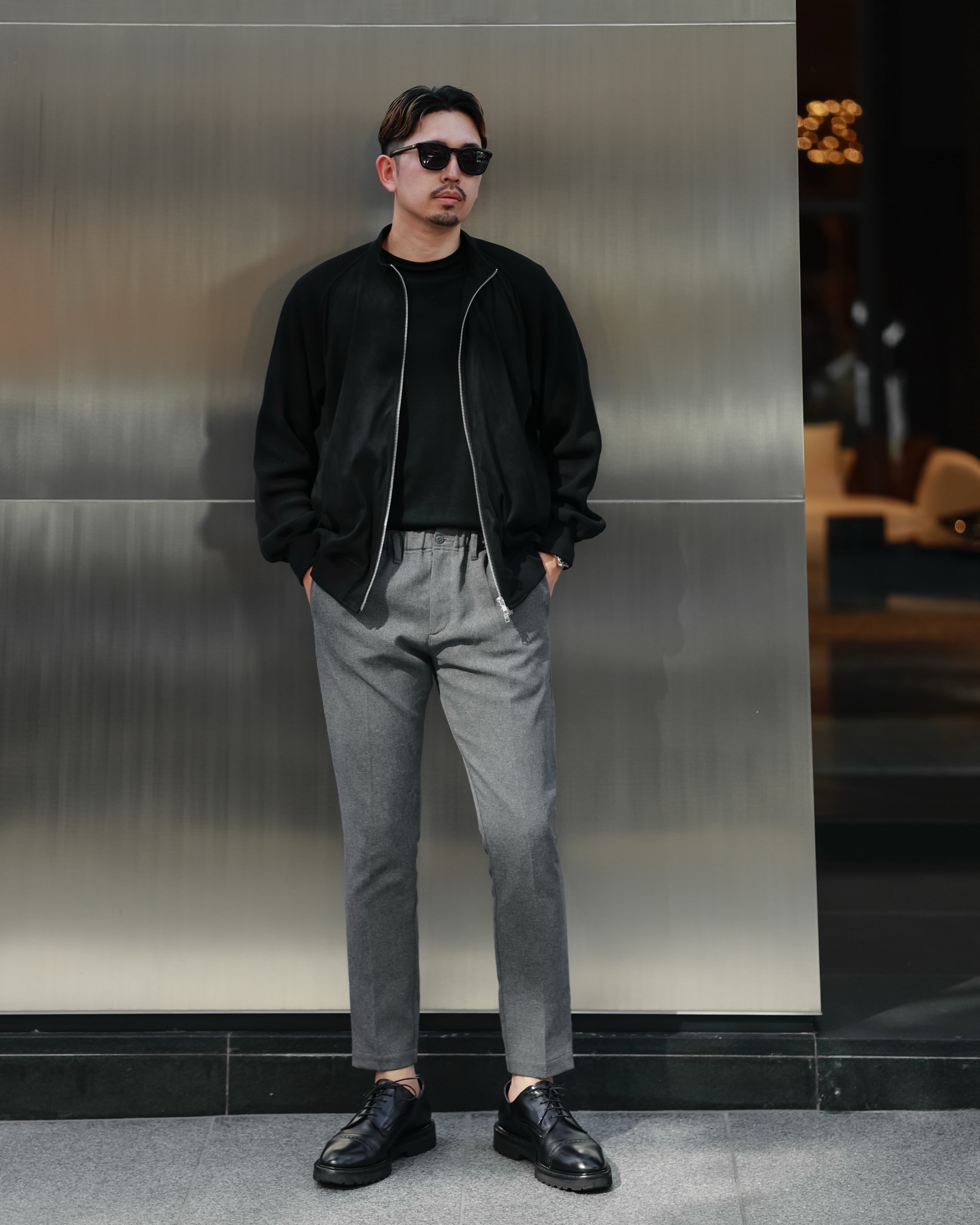KV-569】【高級感】Premium waffle suède jacket【即日発送】【自宅