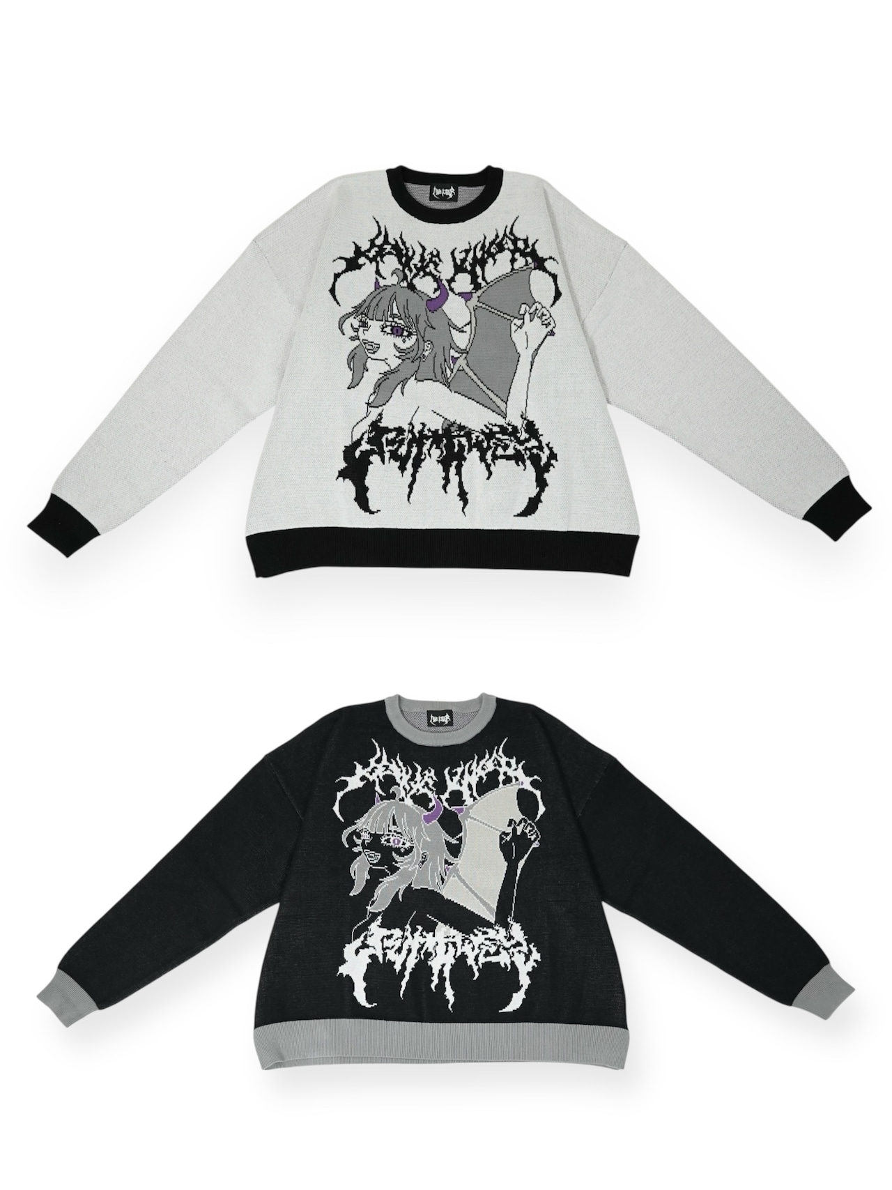 【LOVE KILLER】Purple girl Graphic logo knit by ruptivey (2colors)