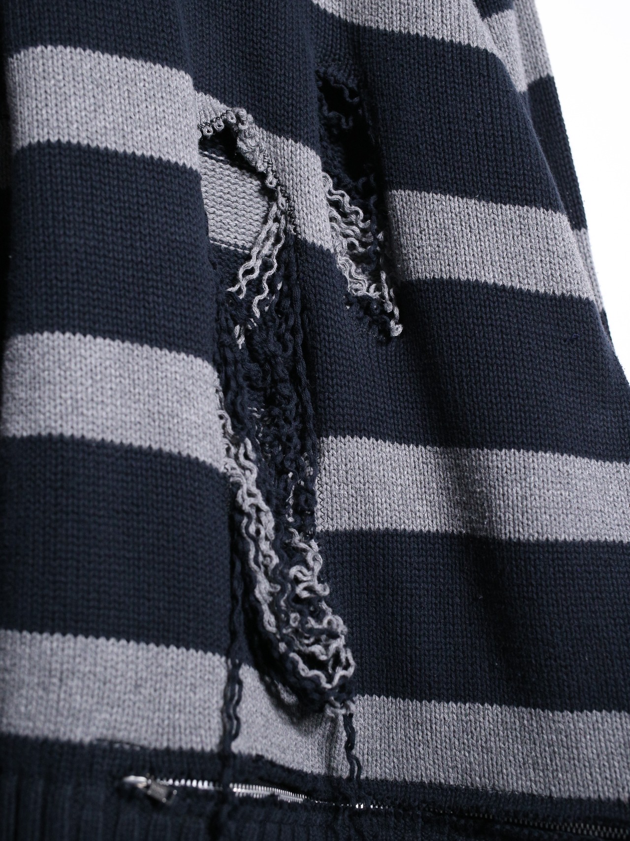 REMAKE / clash bolo × zip  border half zip knit - 9