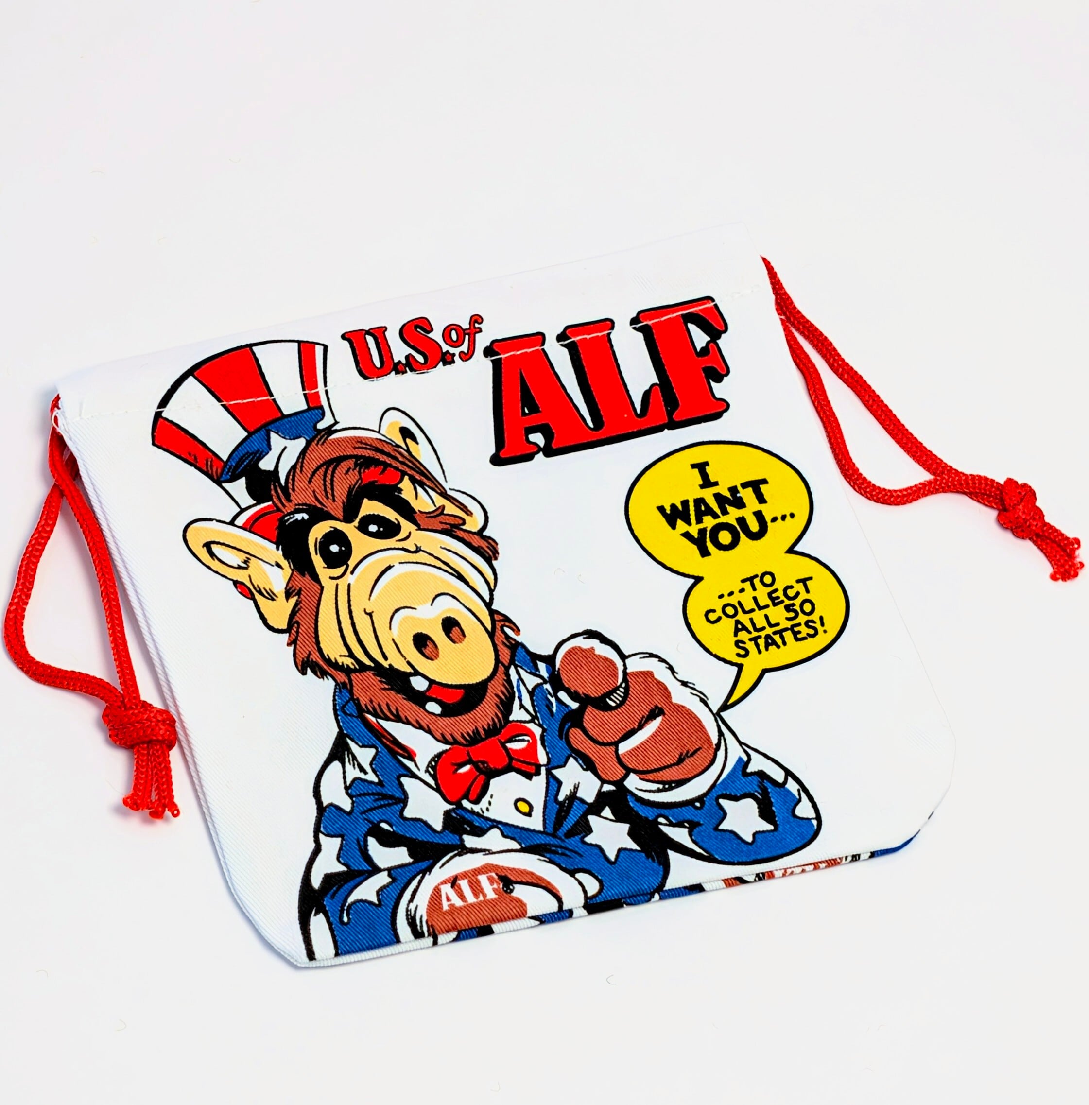 ✨️可愛すぎて何枚も欲しい♡✨️アメリカンキャラクターPURSE【 ALF(アルフ)】 巾着袋 〚アメリカン雑貨 アメトイ〛