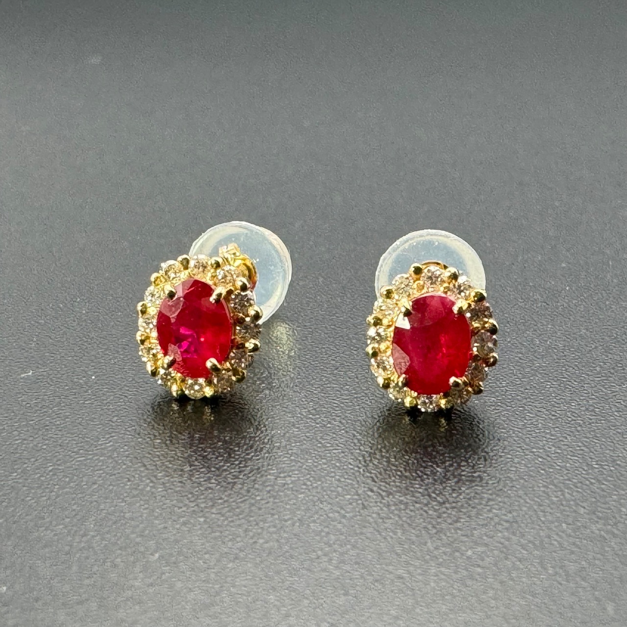 YG 0.64up ルビー×ダイヤモンドピアス | jewelryEMMA 