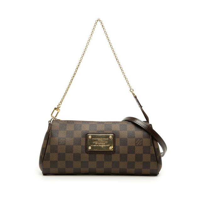 ルイ ヴィトン ダミエ エヴァ チェーン ハンドバッグ ショルダーバッグ 2WAY N55213 ブラウン PVC レザー レディース LOUIS VUITTON 【中古】