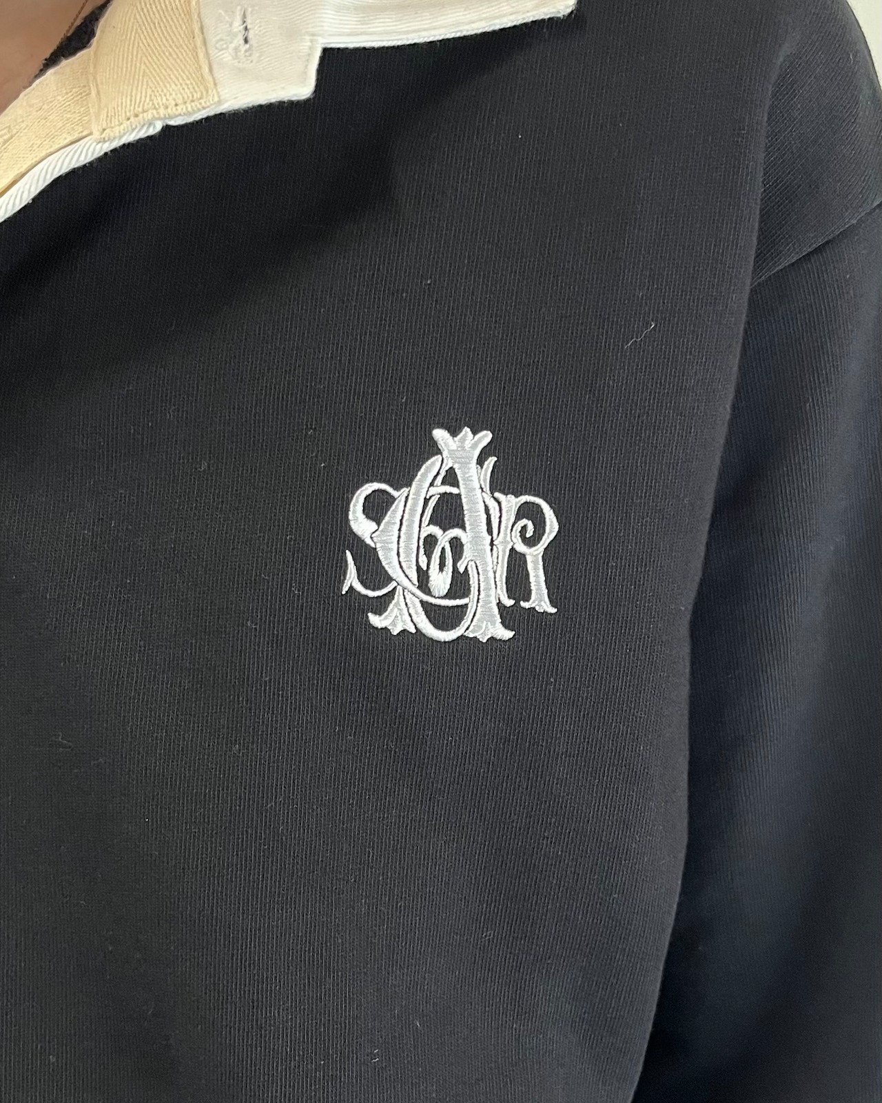 【26/AW Oscar Ouyang】Black french cuff polo shirt