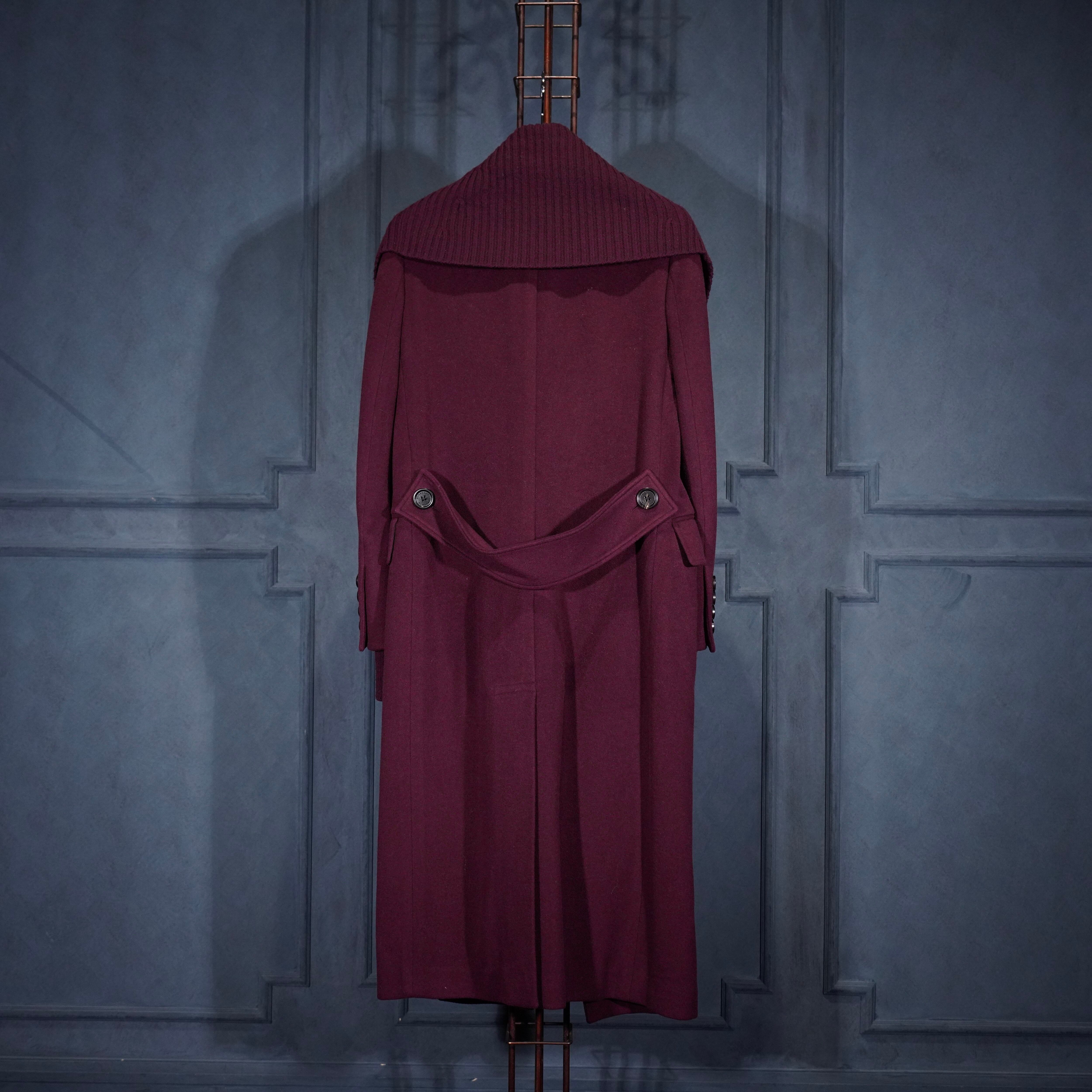 BURBERRY LONDON ENGLAND Cairndale KNIT TRIM CASHMERE COAT