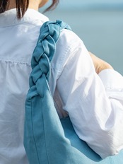 【Lサイズ】琵琶湖生まれの三つ編みバッグ