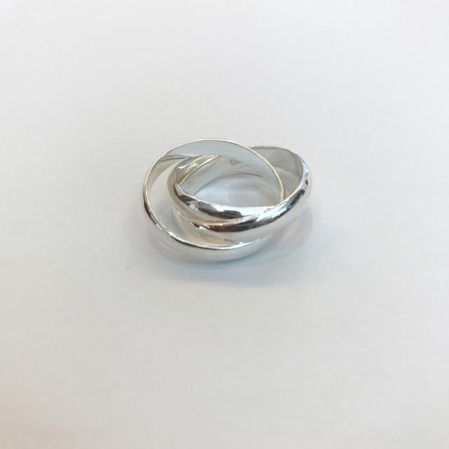 triple silver ring