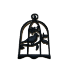 アップリケ　鳥かごシルエット