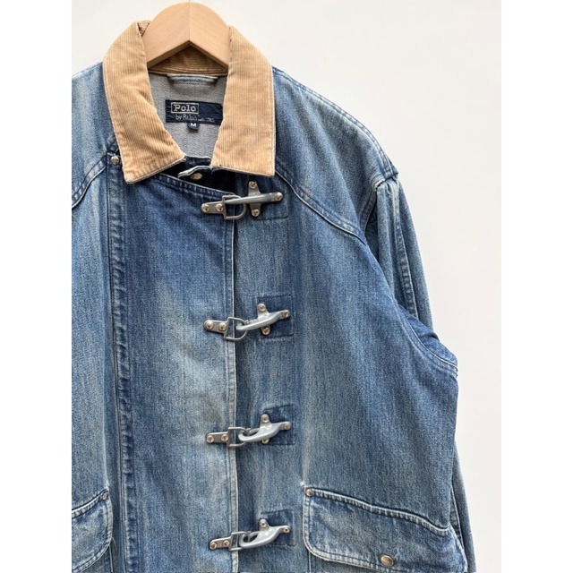 90s Ralph Lauren DENIM FIREMAN COAT Size M