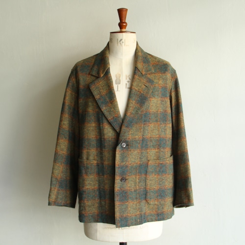 Pelemele  Coverall jacket CHECK COTTON TWEED