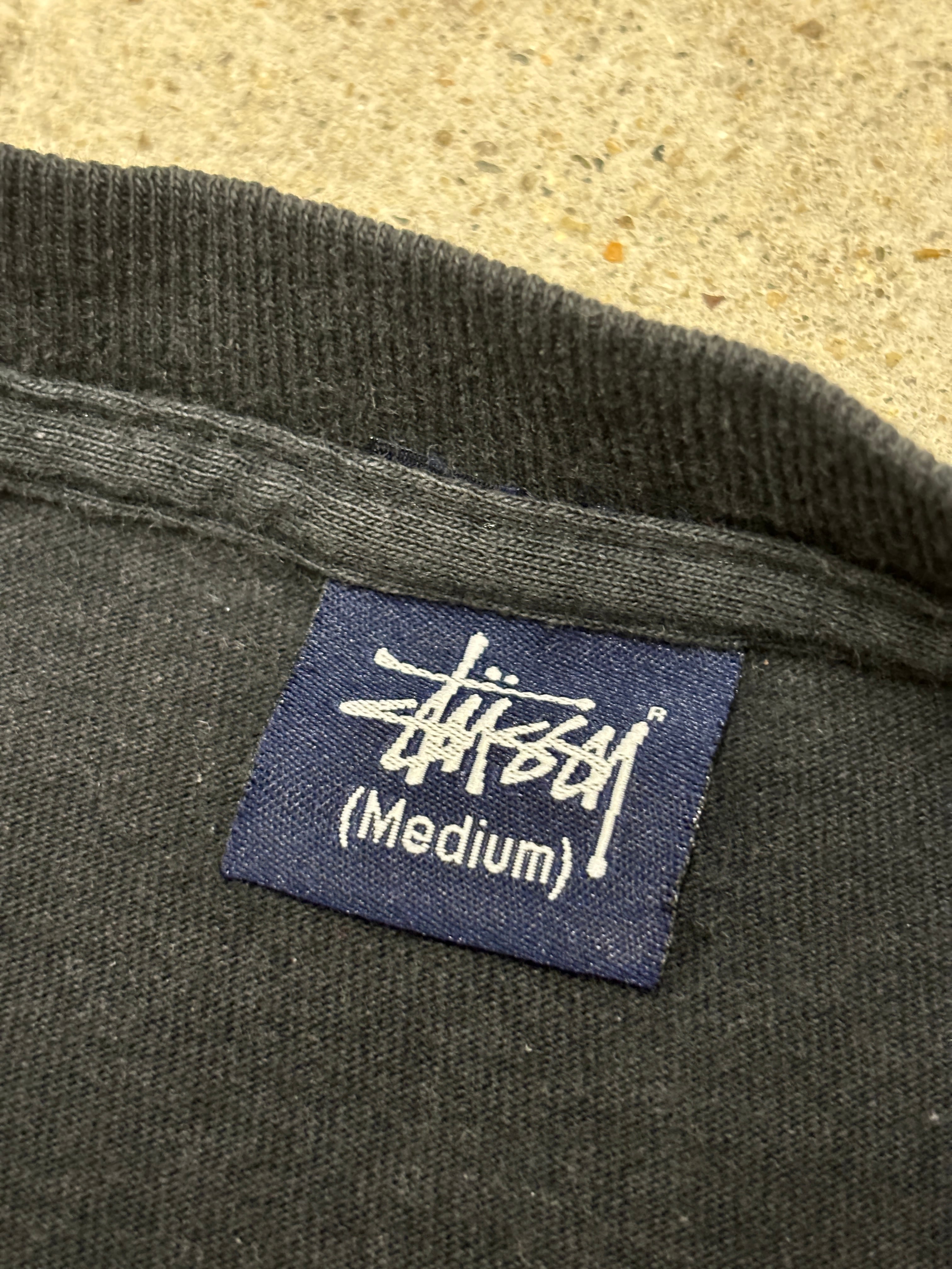 00s OLD STUSSY/ST Logo print Tee/紺タグ/M/ロゴプリントT/Tシャツ
