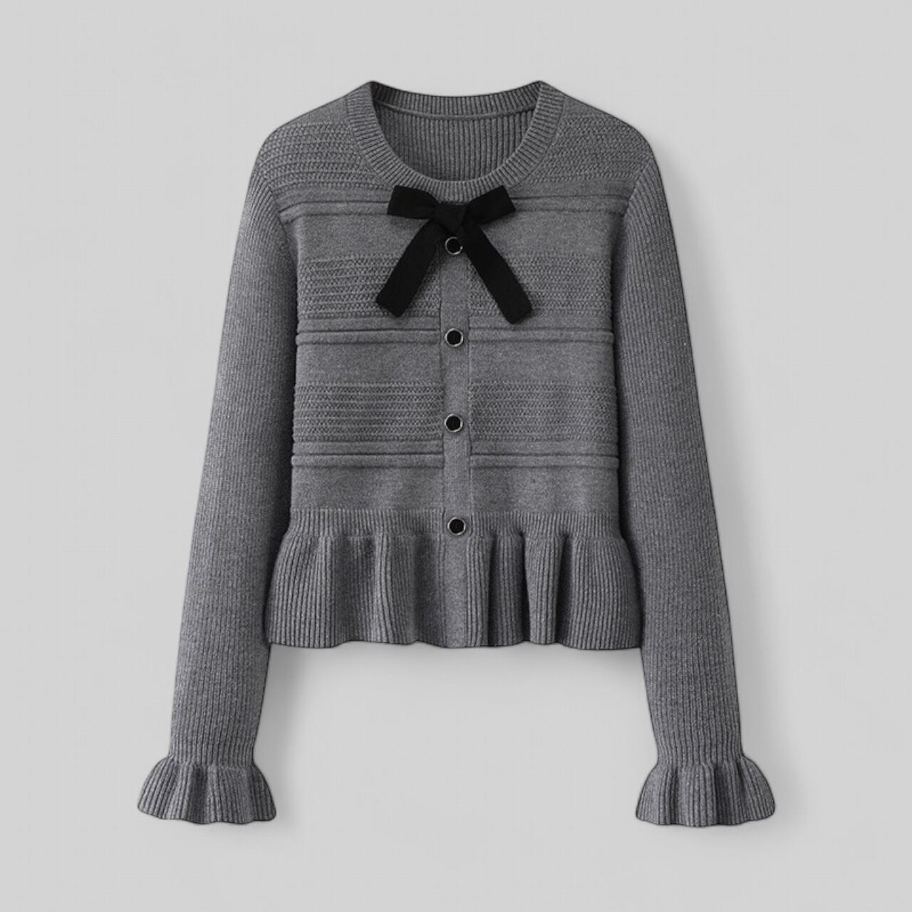 Ribbon Cardigan-style Knit (リボンカーディガン風ニット)