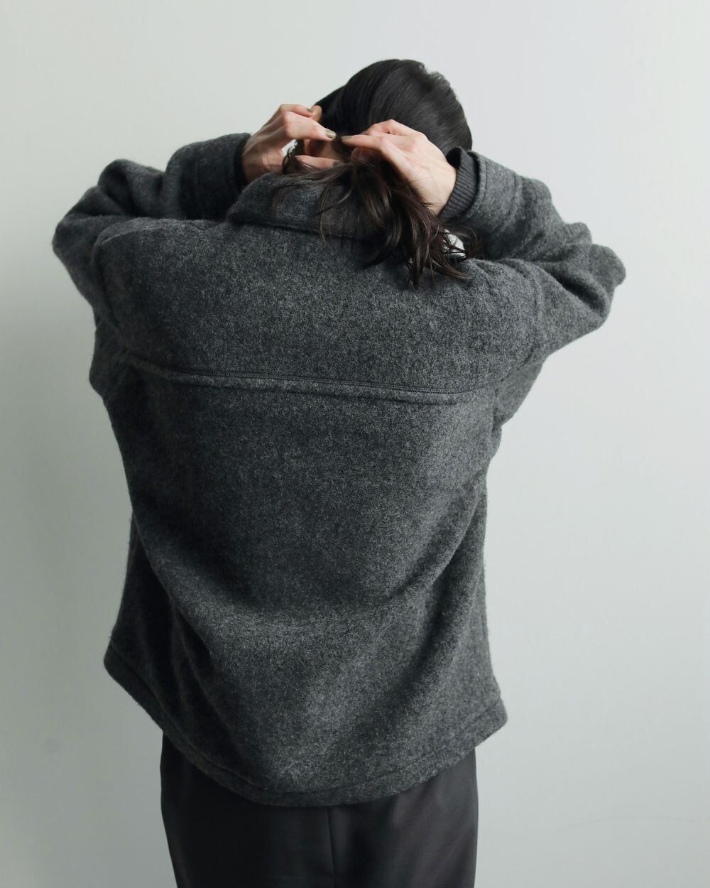 anuke アンヌーク Sliver Zip Blouzon 62520201 (C/GRY) | ANERCA & L.I.V