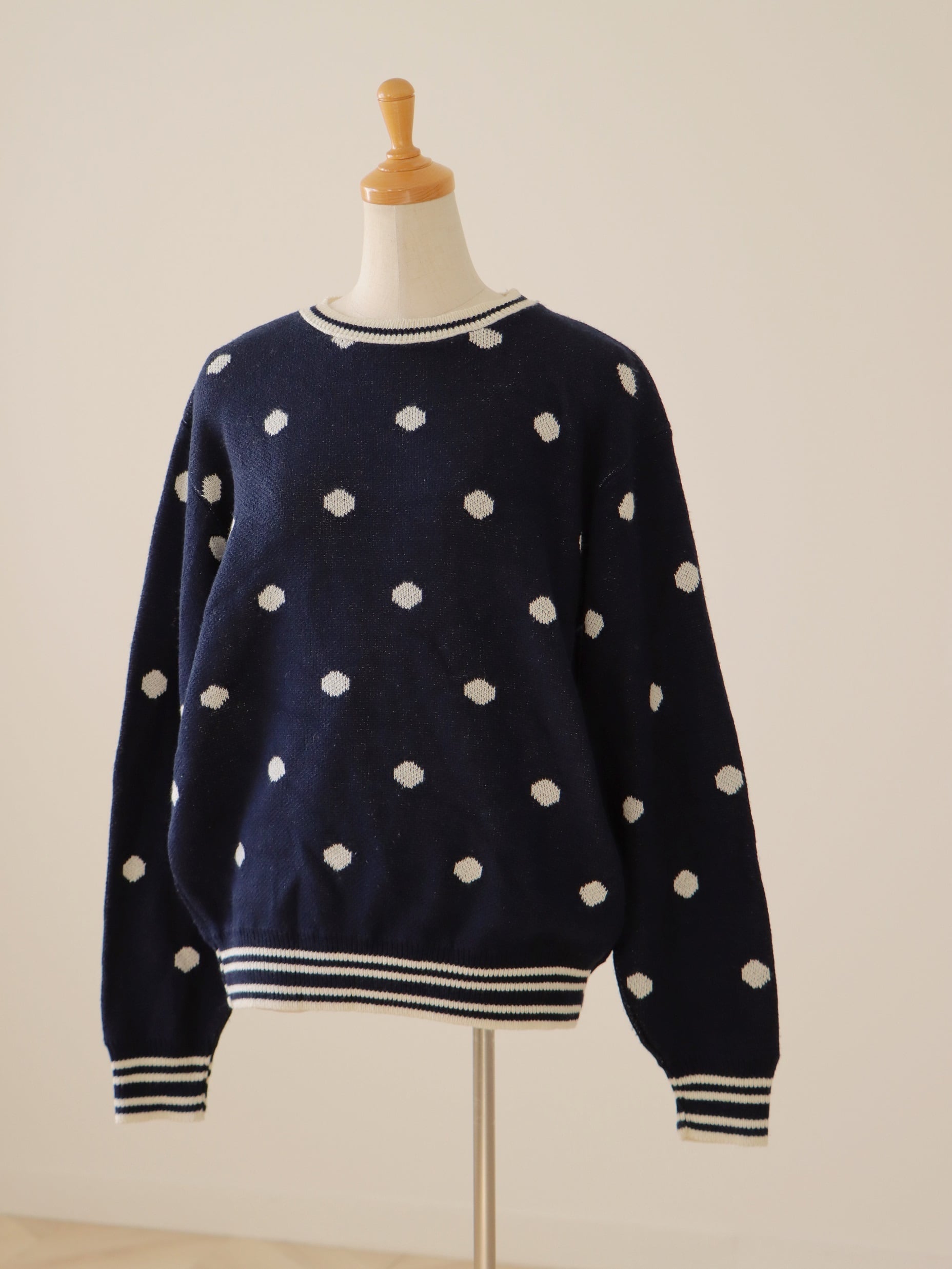 ●made in USA dot jacquard sweater