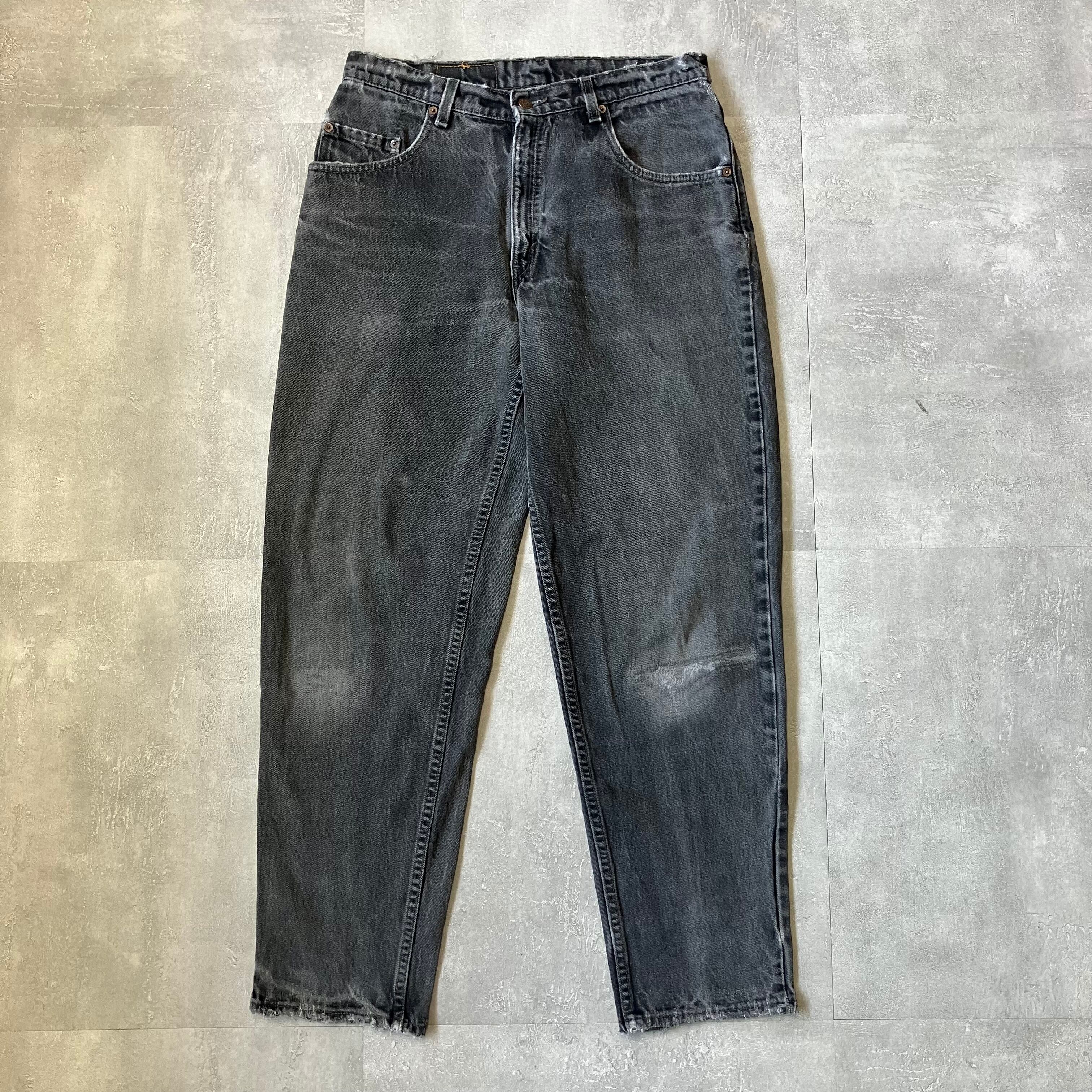 《実寸w33l31》Levi's リーバイス 560 ブラックデニム バギーデニム リペア No.3431