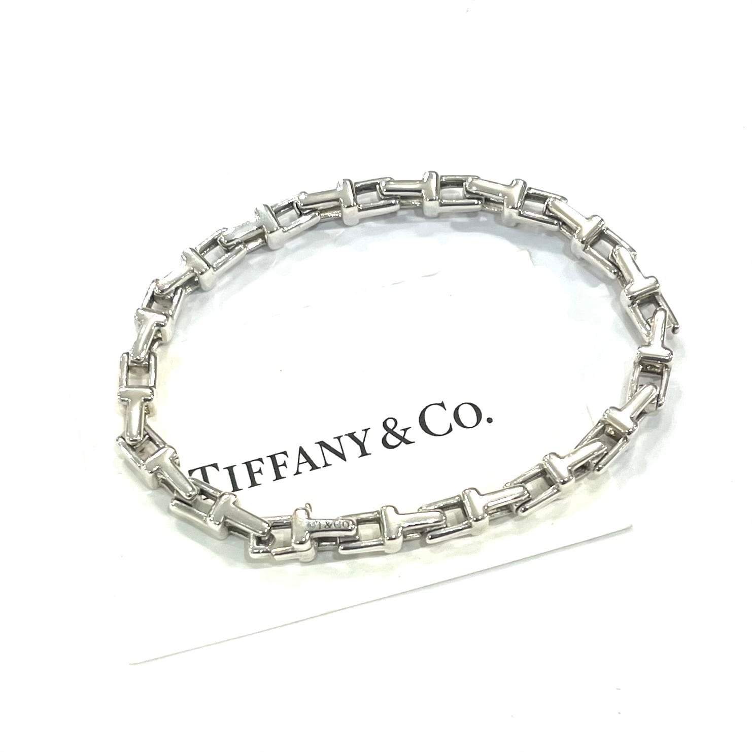 激レア【TIFFANY&CO. 】2791 Tリンクモチーフ シルバーブレスレット