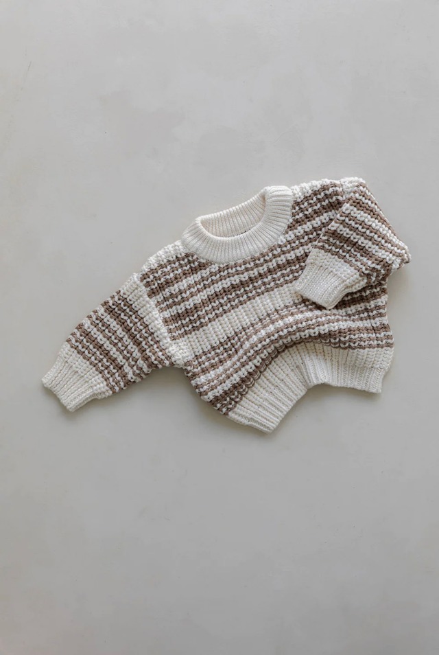 【即納】KNIT SWEATER | CEDAR STRIPE