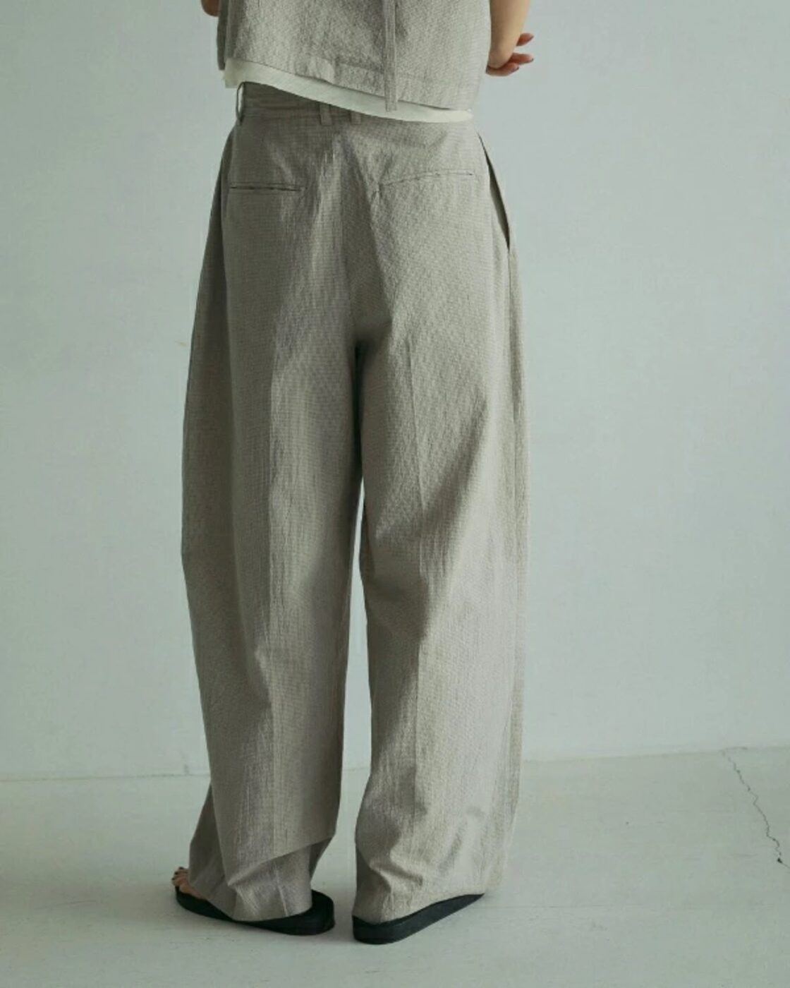 ànuke アンヌーク anuke Check Tuck Pants チェックタックパンツ