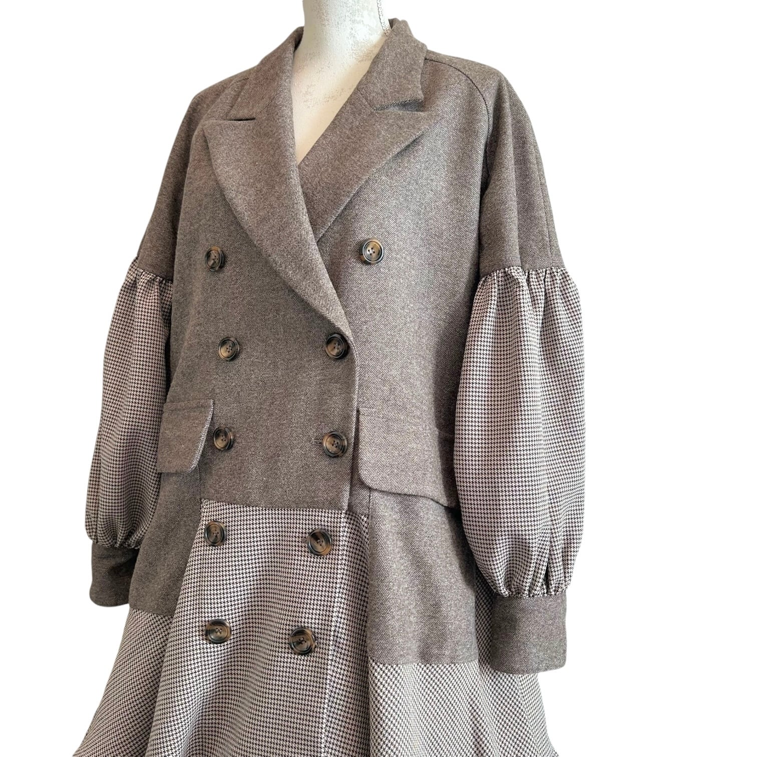 スーツワンピース BROWN