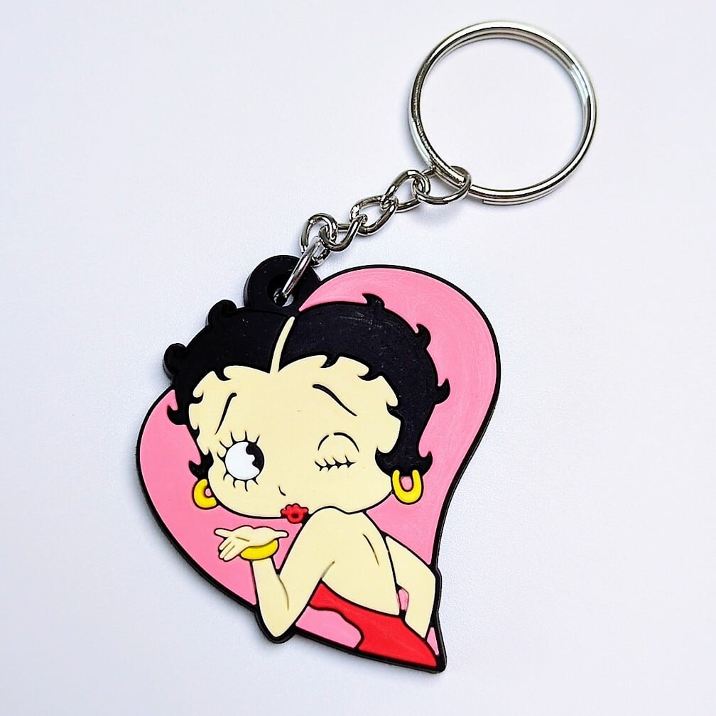 送料無料！ ★ラバーキーホルダー★ 〘17〙【 Betty Boop （ ベティブープ ）④ 】 〚アメリカン雑貨 アメトイ〛