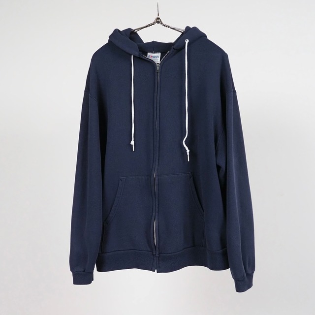 80’s Hanes Zip Up Sweat Hoodie L USA製 ヘインズ フルジップ スウェットパーカー ネイビー