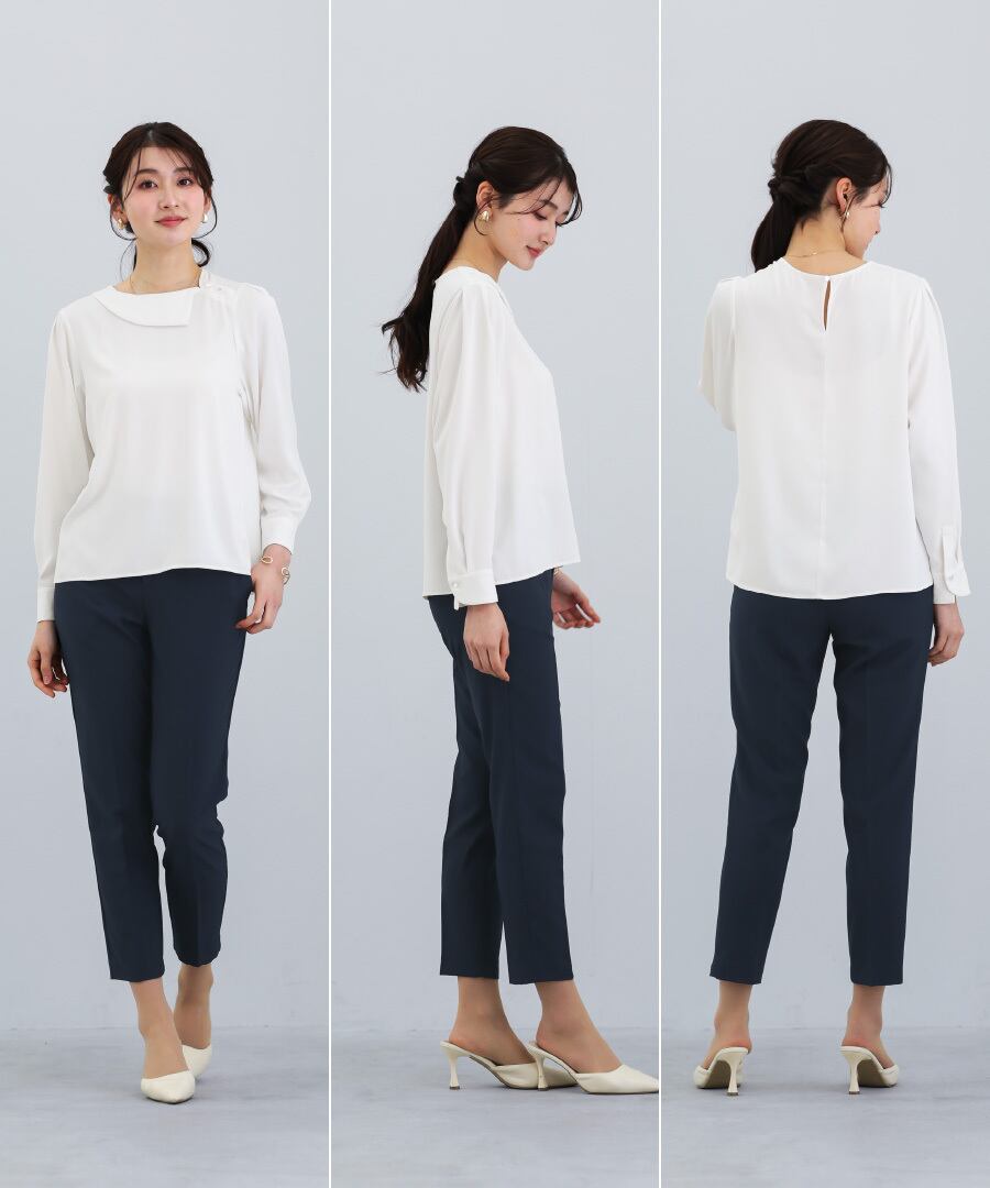 SALE 30％OFF】【 顔まわり華やぐ 】 ソフトデシン・アシメカラー