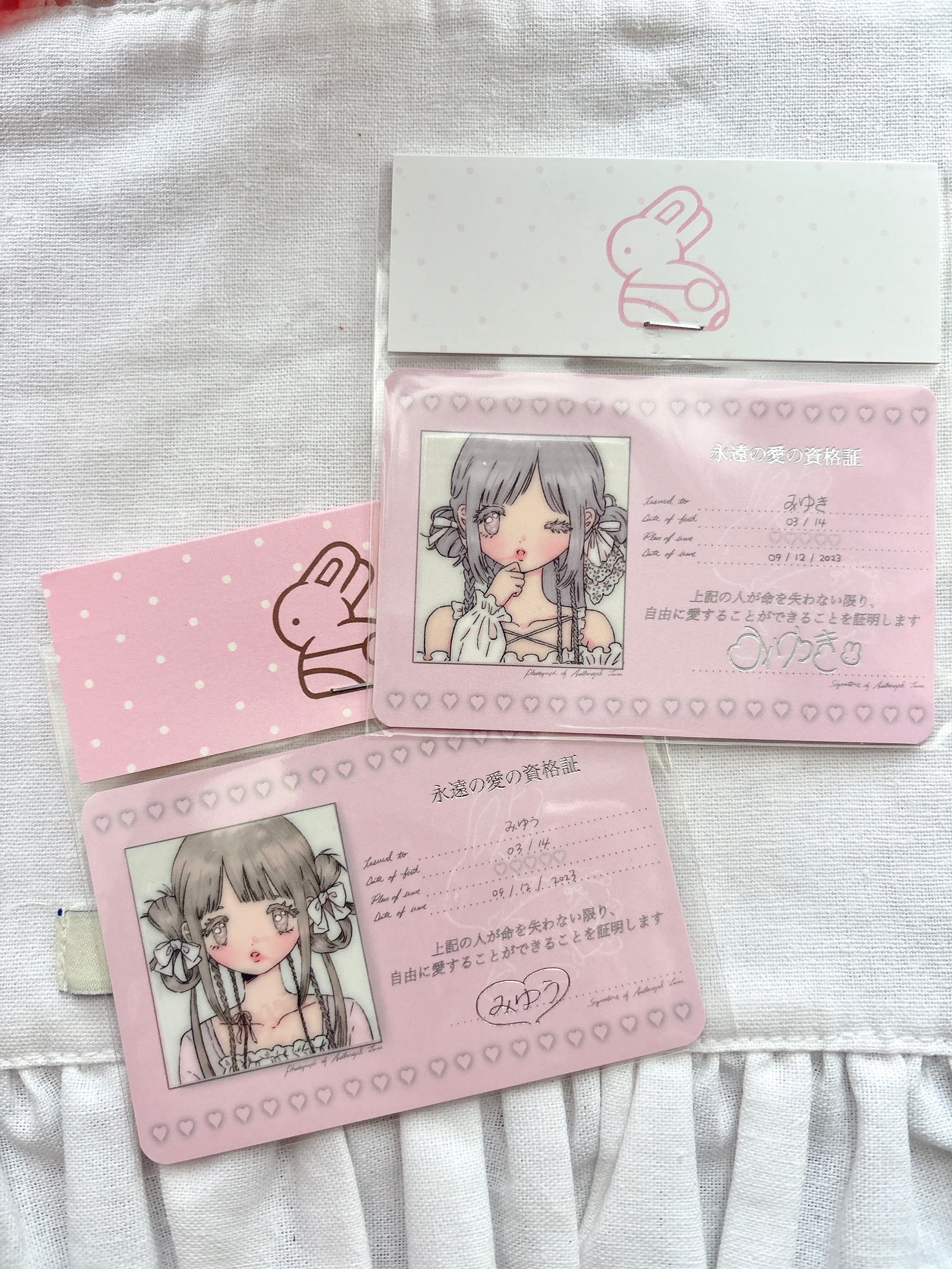 韓国文房具】┆rosemellyclub┆ IDイラストカード（2種類） | HONEY my