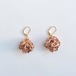 ピアノ弦ボールの大振りピアス　P-001 Piano string ball pierces (Pink gold)