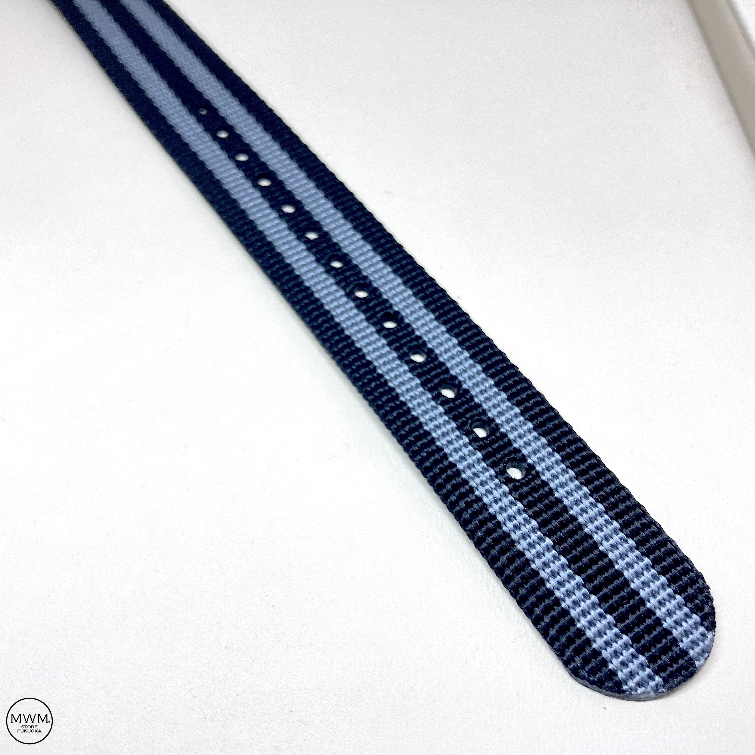 ZULUストラップ 3リング・シングルパス PVDバックル JB 20mm 腕時計