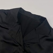 90s シルク100% GIVENCHY ジバンシィ 長袖シャツ 10/ブラック レディース ビンテージ