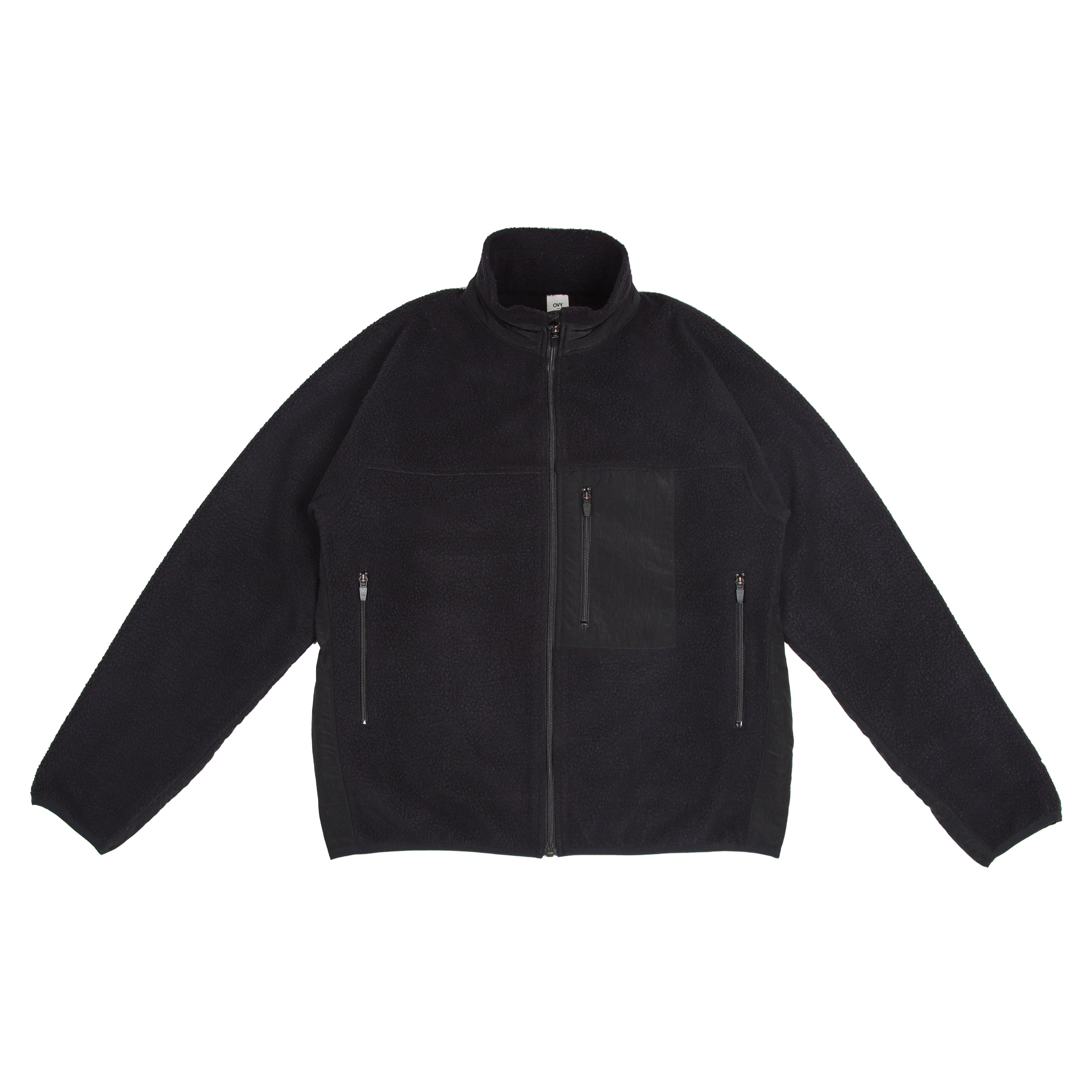 ovy Boa Fleece Nylon Combination Zip