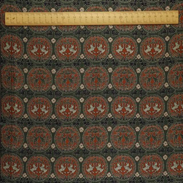 円文白虎朱雀錦（緑）【L】