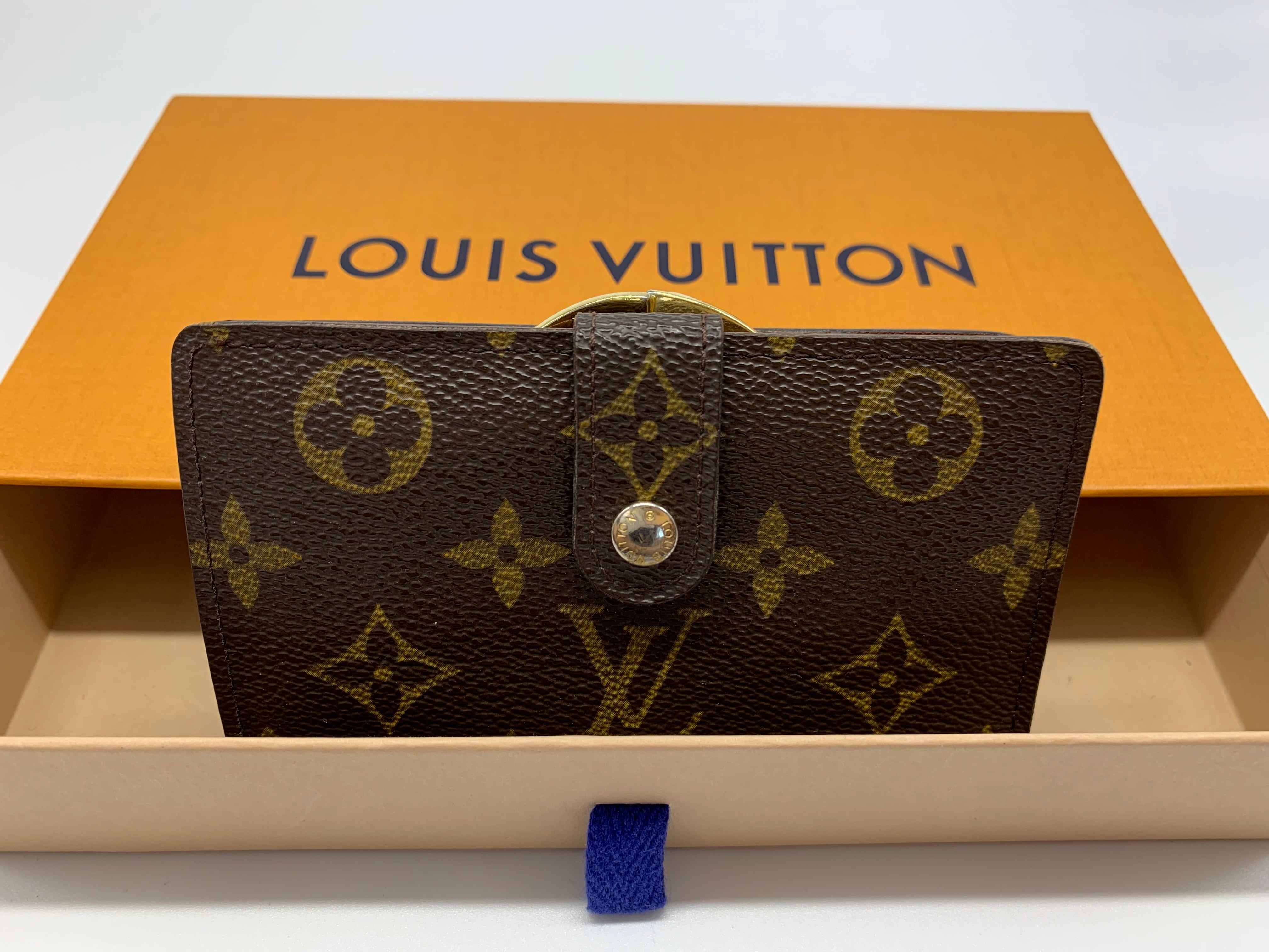 本物 ルイ ヴィトン モノグラム 二つ折り財布 正規LOUIS VUITTON