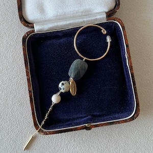 ラブラドライトのロングイヤーカフ