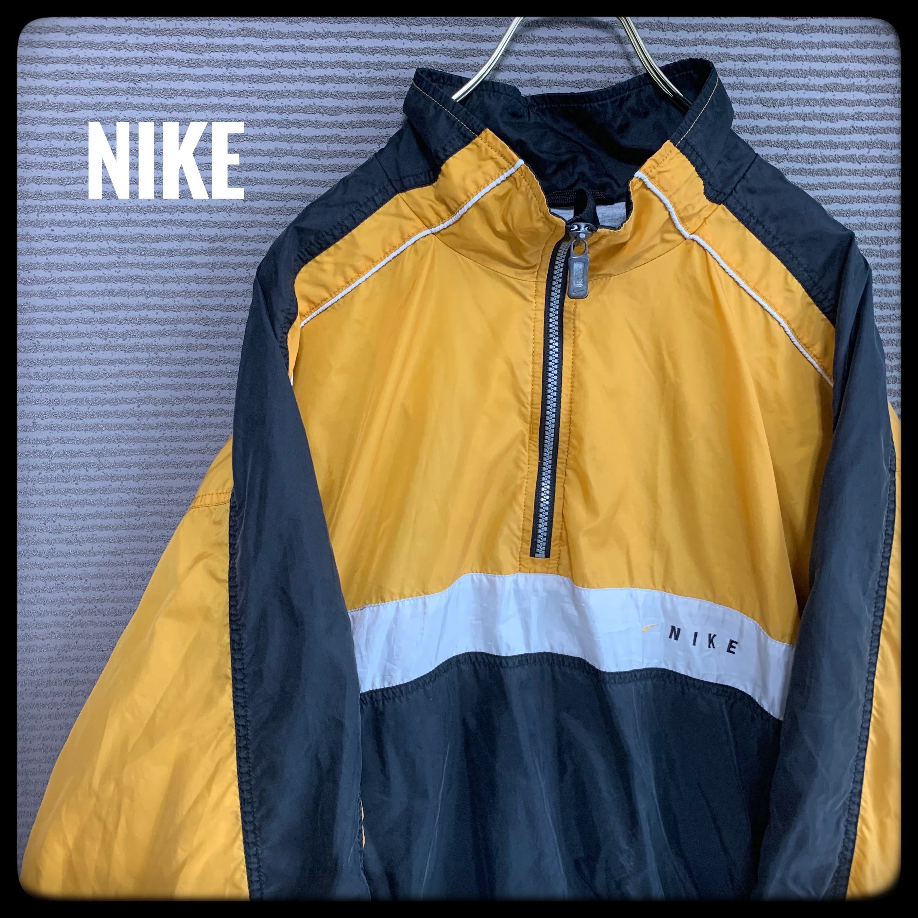 90s NIKE アノラック シルバータグ ナイキ ホワイト XL ハーフジップ