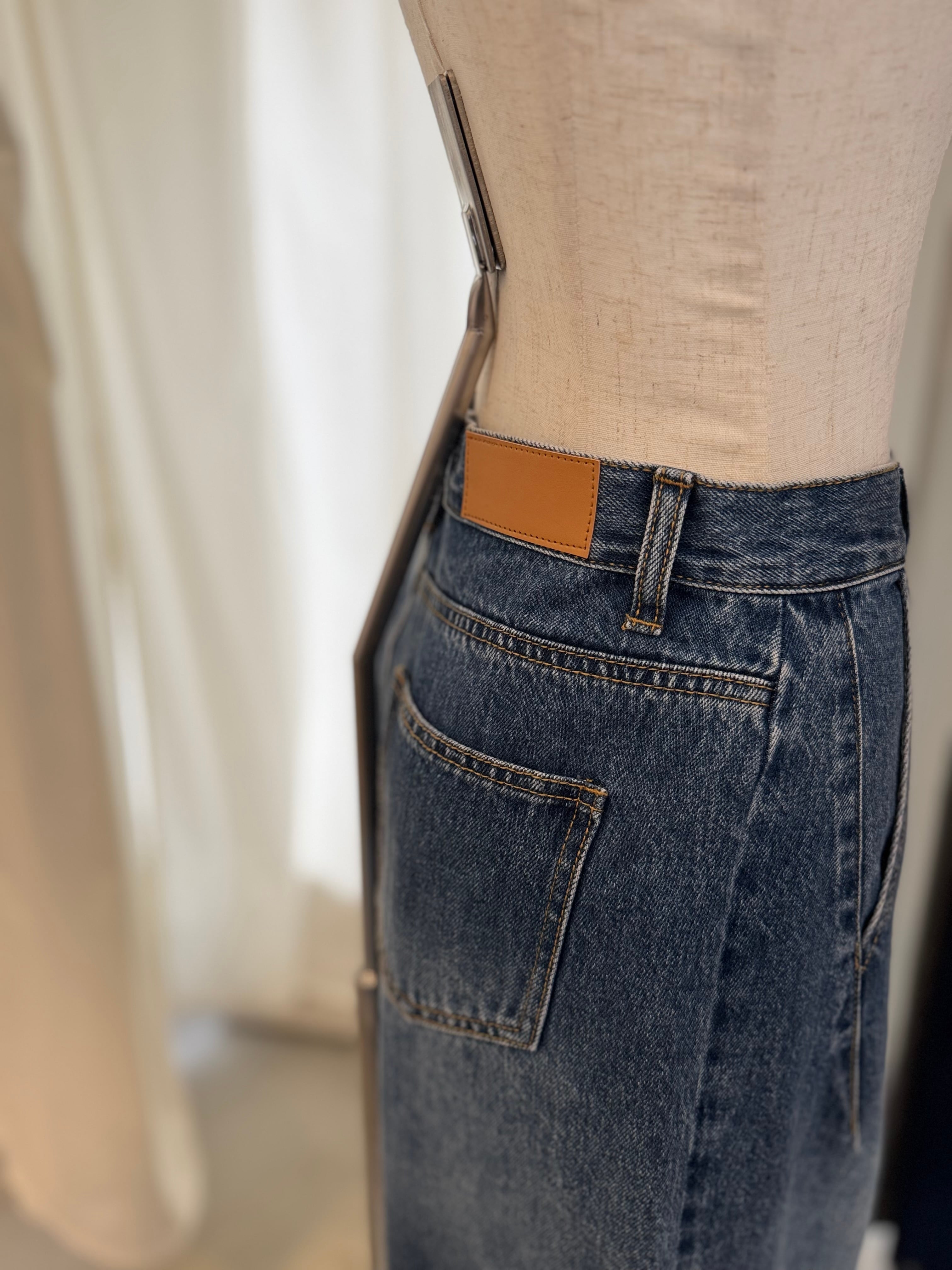 【PASSIONE】ワイドデニムパンツ 536616