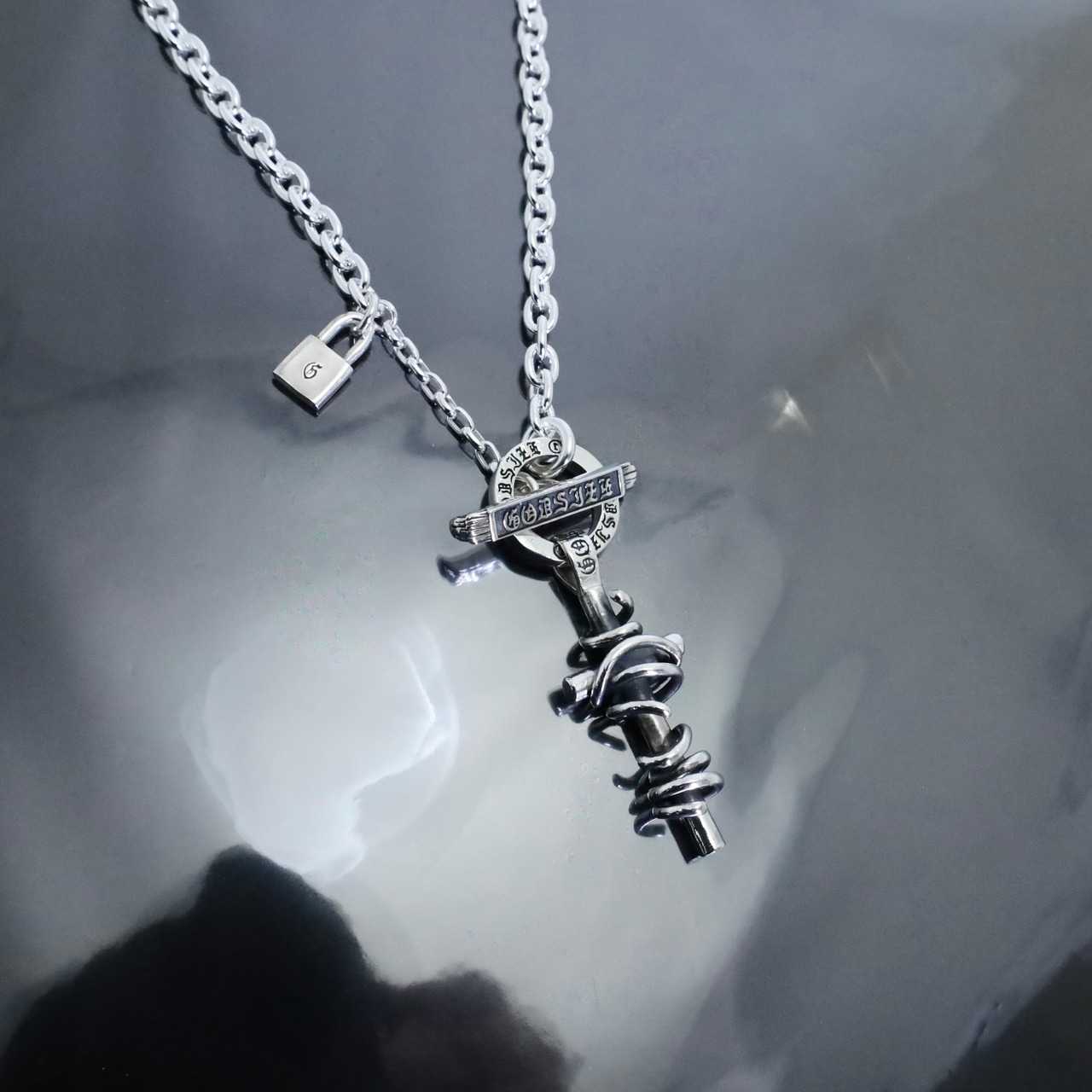 THORNY CROSS T-BAR NECKLACE / ソーニークロスTバーネックレス
