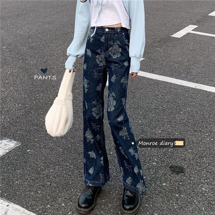 パンツ レディースハイウェストスタイルルーズスリム レッド オータム 秋物 ウィンター 冬物 モンロー42234513455