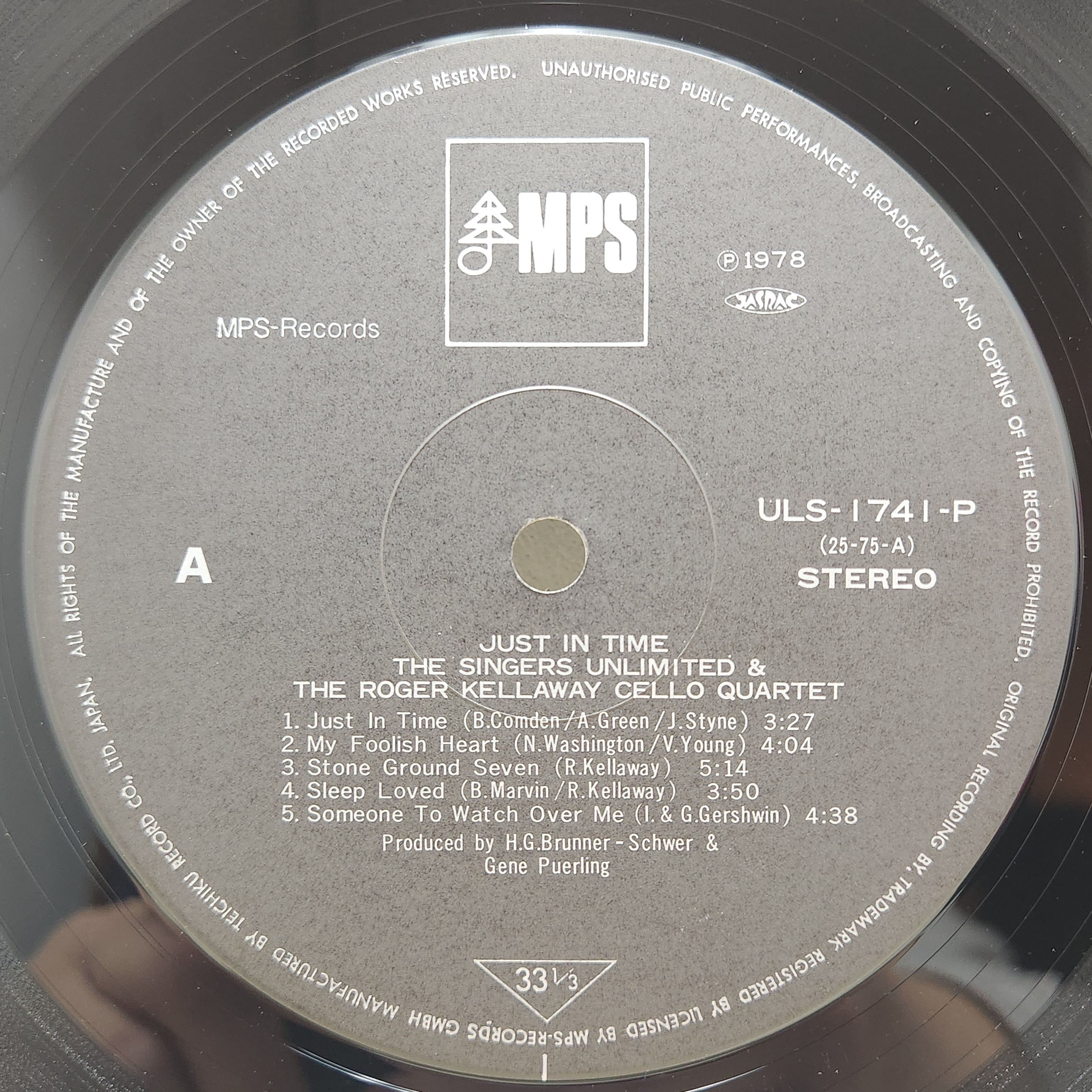 The Singers Unlimited / Just In Time [ULS-1741-P] - 画像3