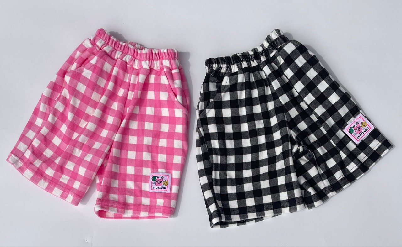 Boi チェックハーフパンツ - Pink Check