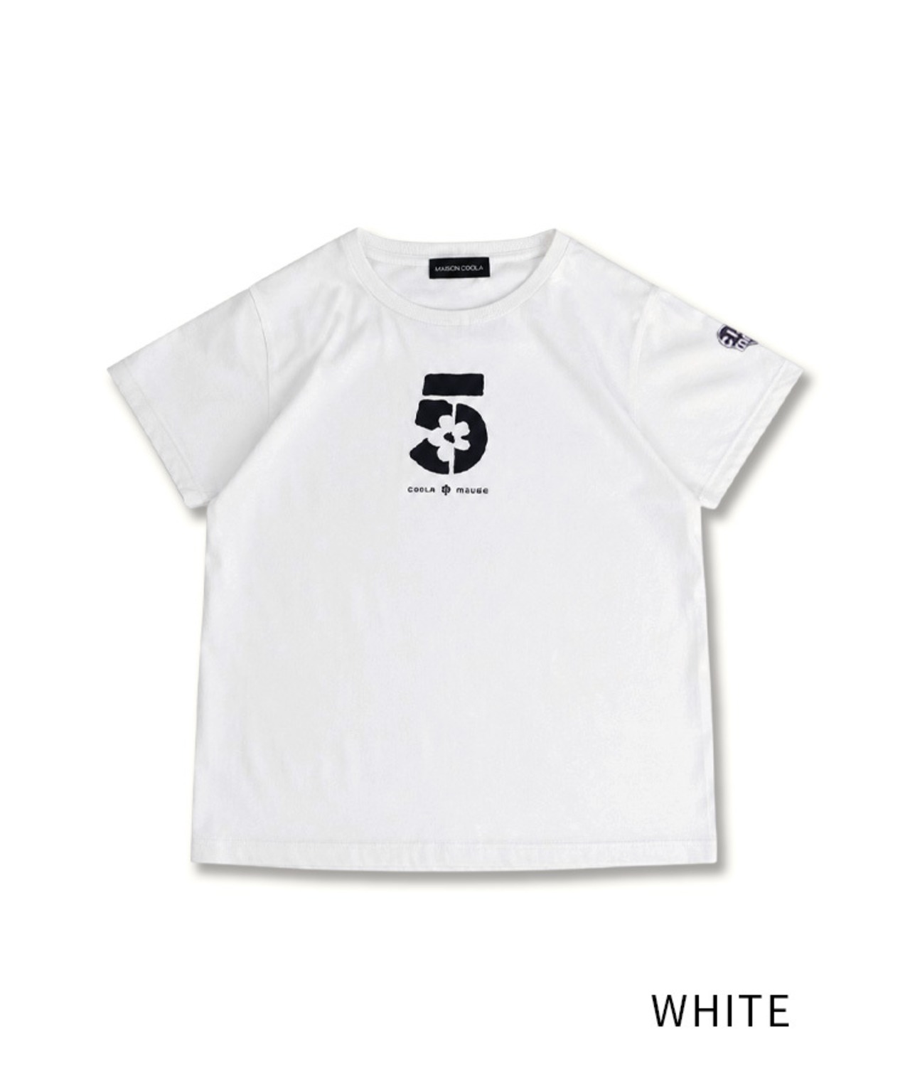 5ロゴプリントコンパクトTシャツ (WHITE)　CQ-49005